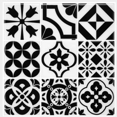 Papier peint autocollant style baroque 12 pouces