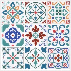 Papier peint autocollant style baroque 12 pouces
