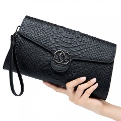 Sac de soirée  en cuir véritable  avec Impression crocodile