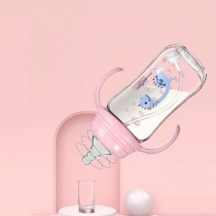 Biberon en verre pour bébé avec Tétine anti-flatulence avec paille