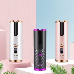 Fer à friser automatique multifonctionnel, portable, rechargeable par USB, sans fil.