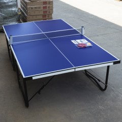 Table de tennis de table d'intérieur standard, portable, domestique, pliable et mobile avec poulie
