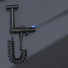 Ensemble de pistolets de toilette en acier inoxydable Une entrée, deux sorties Antirouille