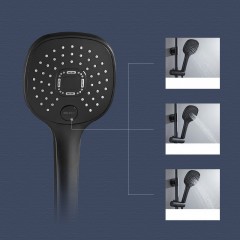 Ensemble pommeau de Douche tout cuivre noir