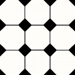 Carreaux noir et blanc gris Palace Grid Home