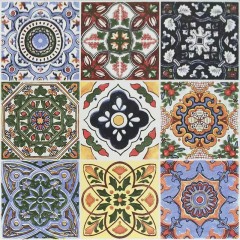 Carreaux  vintage peints à la main