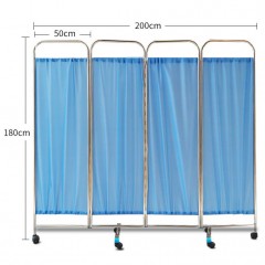 JINGKANG Rideau de séparation de lit médical pliable en acier inoxydable paravent médical