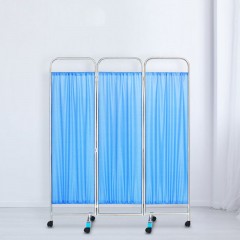 KANGANTE Rideau de séparation de lit médical pliable en acier inoxydable paravent médical