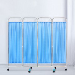 KANGANTE Rideau de séparation de lit médical pliable en acier inoxydable paravent médical