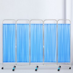 KANGANTE Rideau de séparation de lit médical pliable en acier inoxydable paravent médical
