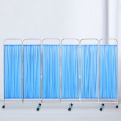 KANGANTE Rideau de séparation de lit médical pliable en acier inoxydable paravent médical