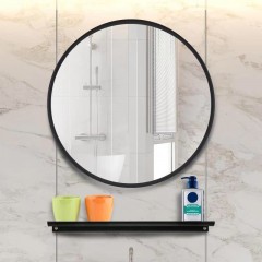 Miroir rond  aluminium pour salle de bain