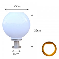 Lampe solaire LED boule pour barrière