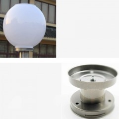 Lampe solaire LED boule pour barrière