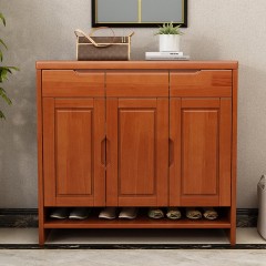 Armoire à chaussures en bois massif et caoutchouc avec tiroirs armoire de rangement