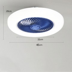 Ventilateur de plafond  avec lumière intégrée ultra-mince aspiration top maison LED