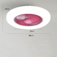 Ventilateur de plafond  avec lumière intégrée ultra-mince aspiration top maison LED