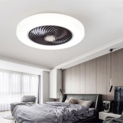 Ventilateur de plafond  avec lumière intégrée ultra-mince aspiration top maison LED
