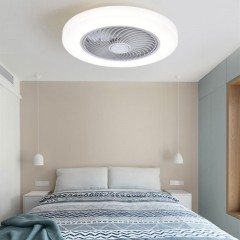 Ventilateur de plafond  avec lumière intégrée ultra-mince aspiration top maison LED