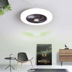 Ventilateur de plafond  avec lumière intégrée ultra-mince aspiration top maison LED