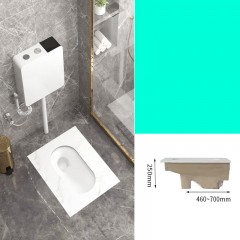 Ensemble de toilette accroupi en céramique