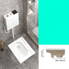 Ensemble de toilette accroupi en céramique