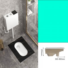 Ensemble de toilette accroupi en céramique