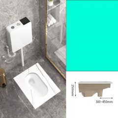 Ensemble de toilette accroupi en céramique