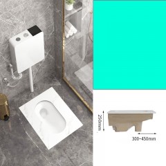 Ensemble de toilette accroupi en céramique