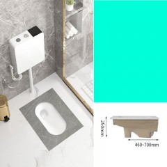 Ensemble de toilette accroupi en céramique