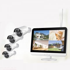 Ensemble de caméras de surveillance sans fil wifi HD NVR écran et magnétoscope