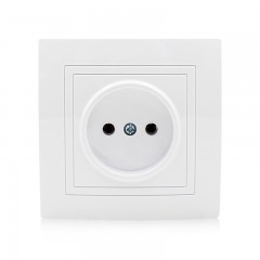 MEZEEN Prise plate européenne blanche 16A 2 trous