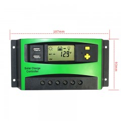 GOTO SOLAR Régulateur solaire  40A double écran LCD USB