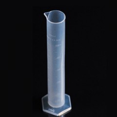 OKMEI Tube gradué en plastique 250ml résistant aux acides et aux alcalis