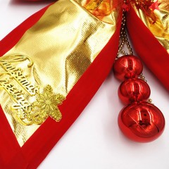 porte-bonheur arbre de noël en tissu doré