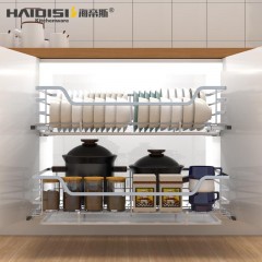 Etagères de rangement à tiroir  de cuisine en acier inoxydable