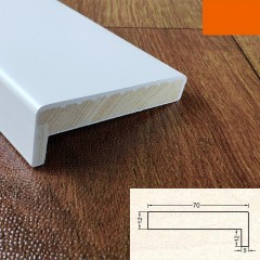 Couvre-porte  en bois massif avec bordure en bois d'hévéa