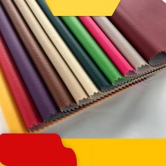 Tissu en cuir litchi grain semi-PU cuir artificiel