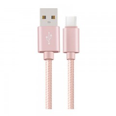 Câble USB pour téléphone portable 1 m en nylon tressé Cordon USB