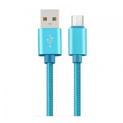Câble USB pour téléphone portable 1 m en nylon tressé Cordon USB