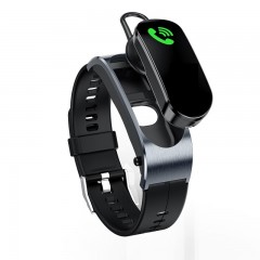 Bracelet -casque Bluetooth 2 en 1 Podomètre cardiofréquencemètre/moniteur de sommeil