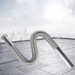 Tuyau de descente  d'eau en acier inoxydable pour évier de cuisine