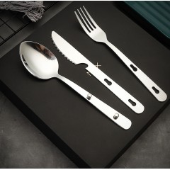 Ensemble de 3 pièces pour couteau, fourchette et cuillère en acier inoxydable