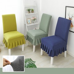 Housse de siège en fibre de polyester à carreaux épais de couleur unie
