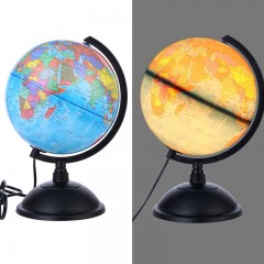 Globe terrestre en plastique 20cm avec lumière