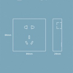 Prise domestique moderne et simple