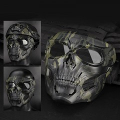 Masque protecteur WOSPORT Protection pleine face squelette messager en Fibre de nylon
