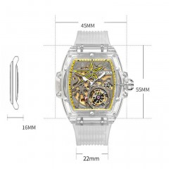 Montres pour hommes brillant imperméable mécanique montre