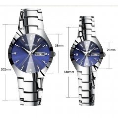 Montres pour hommes brillant bracelet en acier imperméable