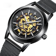 WLISTH montres pour hommes entièrement automatique mécanique imperméable à l'eau
